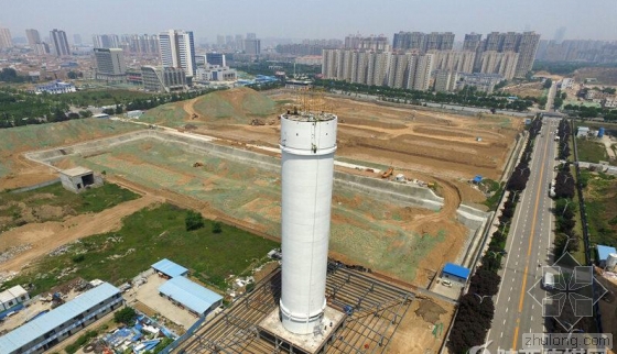 除霾试验装置除霾塔项目主体封顶